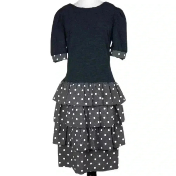 David warren Neiman Marcus Dress peplum 80s 90s - Picture 1 of 10